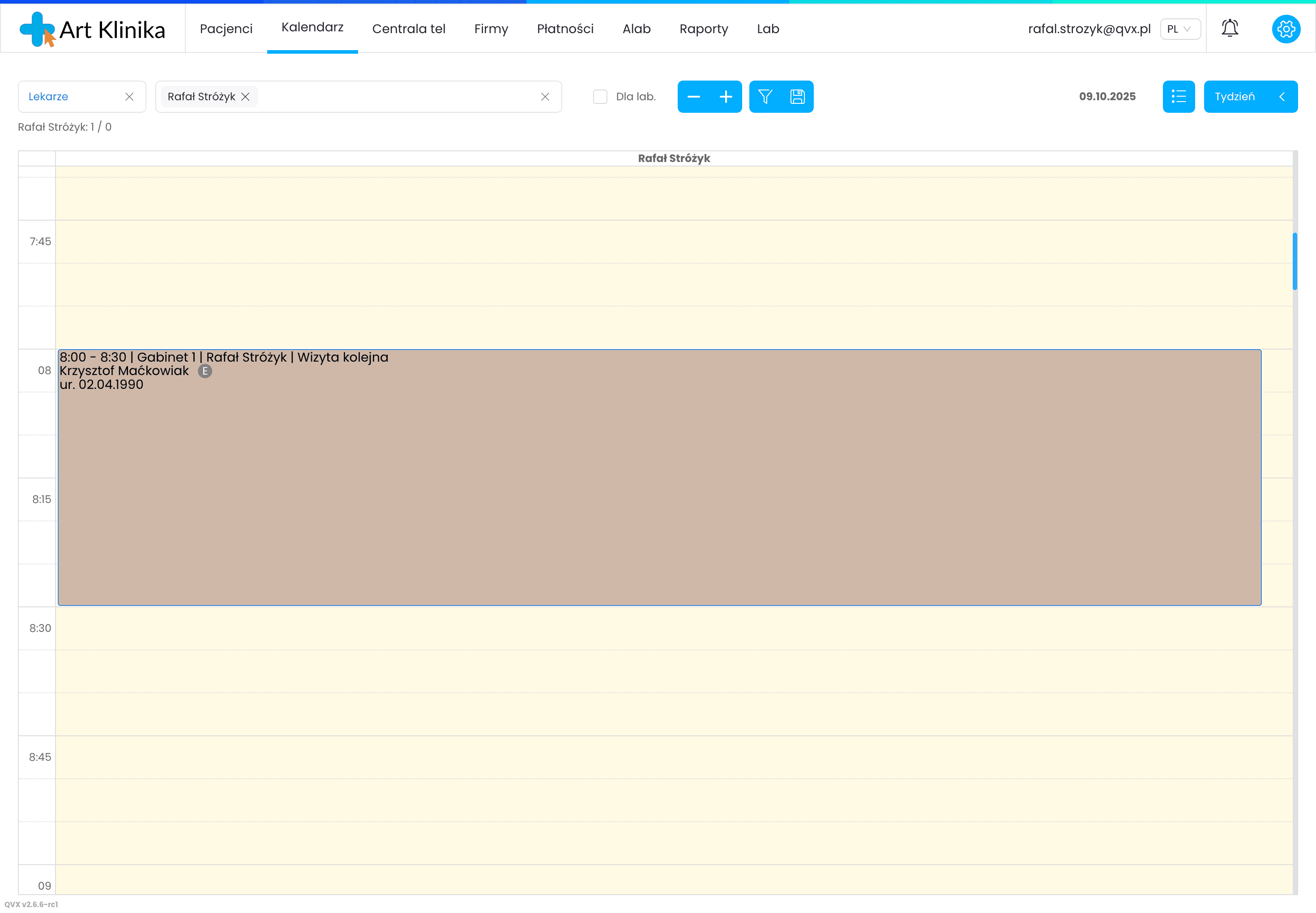 Podgląd działania – ArtKlinika